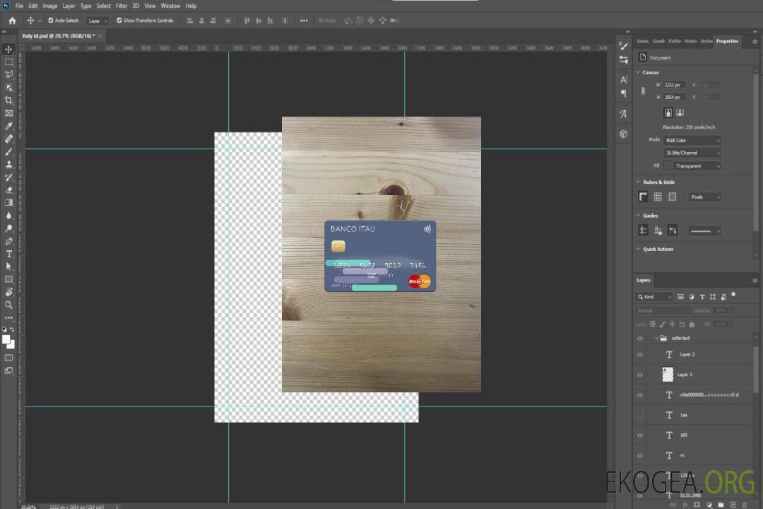 Argentine Banco Itaú mastercard photolook recto template